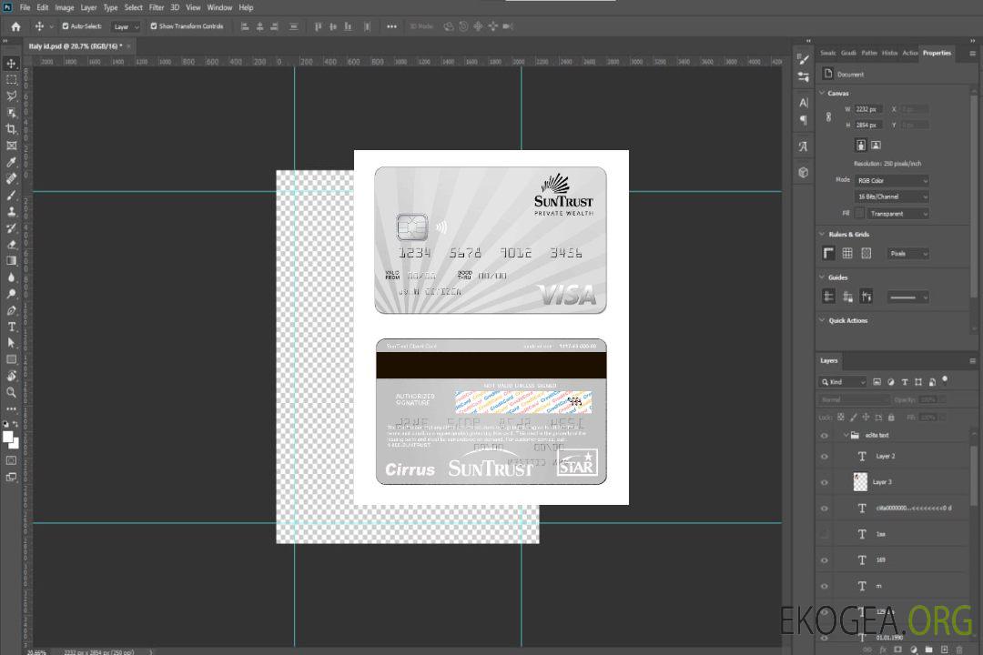 Carte visa bancaire SunTrust aux États-Unis template Carte visa bancaire SunTrust aux États-Unis template